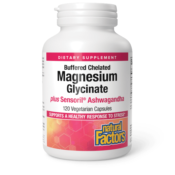 Magnesium Glycinate plus Sensoril® Ashwagandha 120 Vegetarian Capsules, image-hi-res