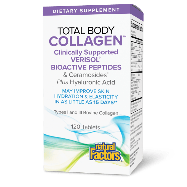 Total Body Collagen VERISOL® Bioactive Peptides & Ceramosides® 120 Tablets, image-hi-res