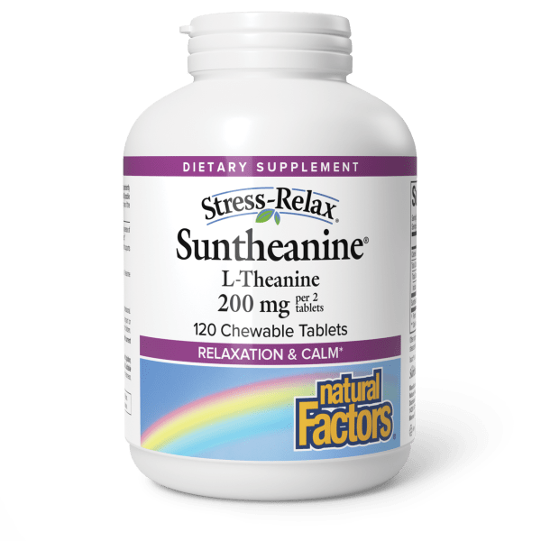 Suntheanine® L-Theanine 200 mg per 2 tablets 120 Chewable Tablets Tropical, image-hi-res