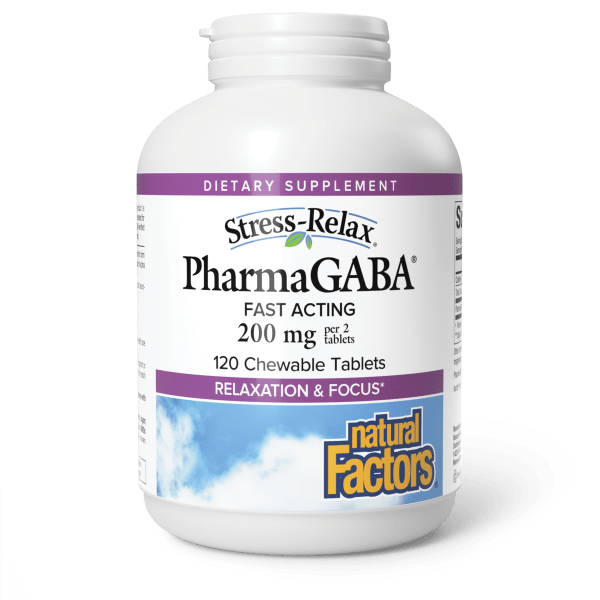 PharmaGABA® 200 mg 120 Chewable Tablets, image-hi-res