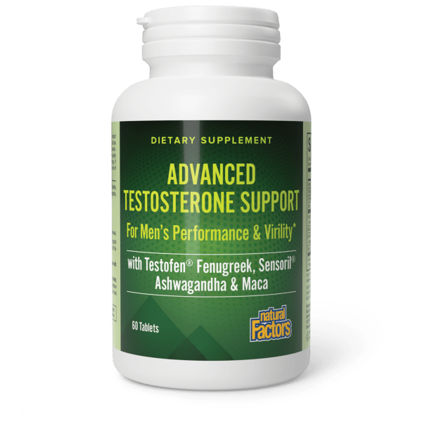 Advanced Testosterone Support with Testofen® Fenugreek, Sensoril® Ashwagandha & Maca 60 Tablets, image-hi-res